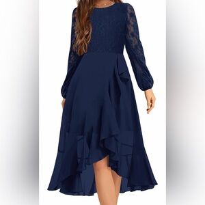 Elegant Navy Blue Kids Formal Dress